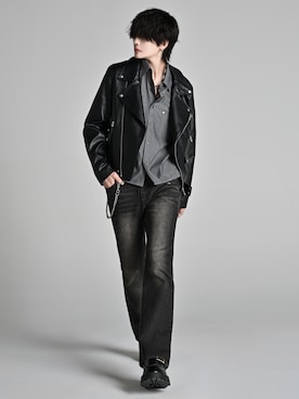 「アイテム（アクセサリー）」を使った、犬飼京 inukai keiさん（メンズ・183cm）の冬コーディネート