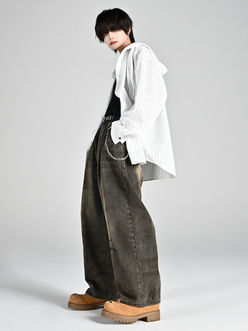 over size shirt parker / オーバーサイズシャツパーカー（シャツ