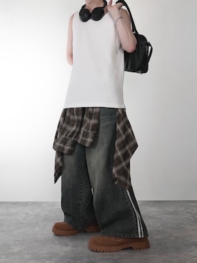 犬飼京 inukai keiさん（メンズ・183cm）の春コーディネート