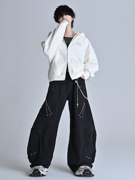 「アイテム（リング）」を使った、犬飼京 inukai keiさん（メンズ・183cm）の冬コーディネート