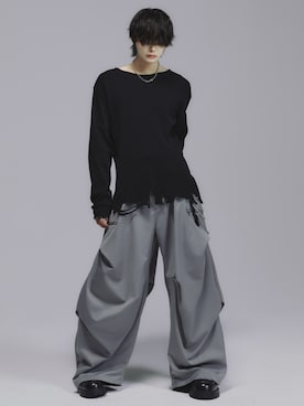 「アイテム（スラックス）」を使った、犬飼京 inukai keiさん（メンズ・183cm）の冬コーディネート