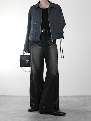 「ADRER（アドラー）のMilitary Gimmick Long Sleeve Shirt Blouson / ミリタリーギミックロングスリーブシャツブルゾン（ブルゾン）」を使った、犬飼京 inukai keiさん（メンズ・183cm）の秋コーディネート