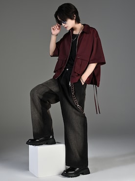 「アイテム（バングル/リストバンド）」を使った、犬飼京 inukai keiさん（メンズ・183cm）の夏コーディネート