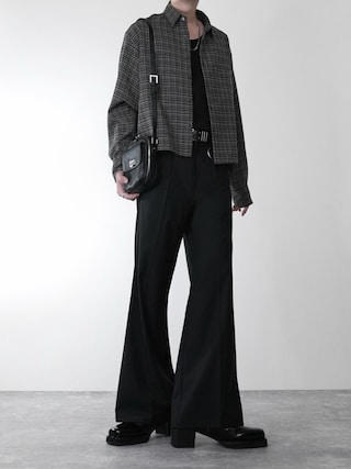 「ADRER（アドラー）のCropped Regular Collar Silhouette Shirt / クロップド・レギュラーカラー・シルエット・シャツ（シャツ/ブラウス）」を使った、犬飼京 inukai keiさん（メンズ・183cm）の夏コーディネート