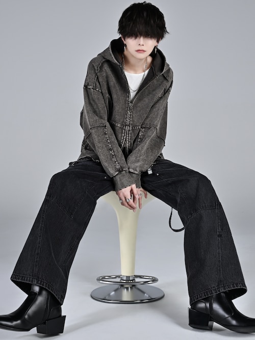 セール】vintage make design heavy weight W zip parker