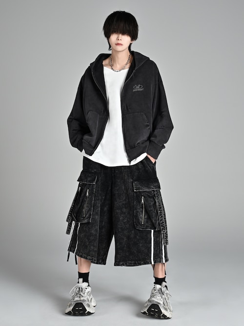 parachute cargo wide short pants / パラシュートカーゴワイド