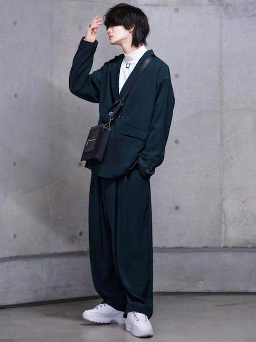 ADRER テーラードジャケット ワイドパンツ セット XSサイズ ブラック ADRER】extra quality over tailored jacket / エクストラオリティー