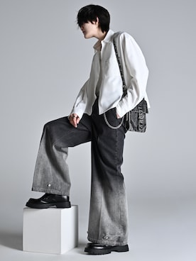 「アイテム（アンダーウェア）」を使った、犬飼京 inukai keiさん（メンズ・183cm）の冬コーディネート