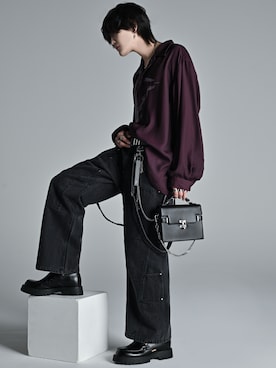 「アイテム（アンダーウェア）」を使った、犬飼京 inukai keiさん（メンズ・183cm）の秋コーディネート