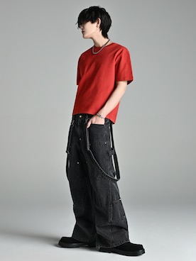 「ADRER（アドラー）のアイテム（リング）」を使った、犬飼京 inukai keiさん（メンズ・183cm）の春コーディネート