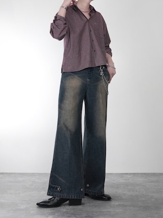 「ADRER(アドラー)のCropped Regular Collar Silhouette Shirt / クロップド・レギュラーカラー・シルエット・シャツ(シャツ/ブラウス)」を使った、犬飼京 inukai keiさん(メンズ・183cm)の夏コーディネート