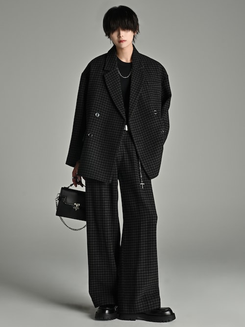 TR w cloth basic wide straight pants / TRダブルクロスベーシック