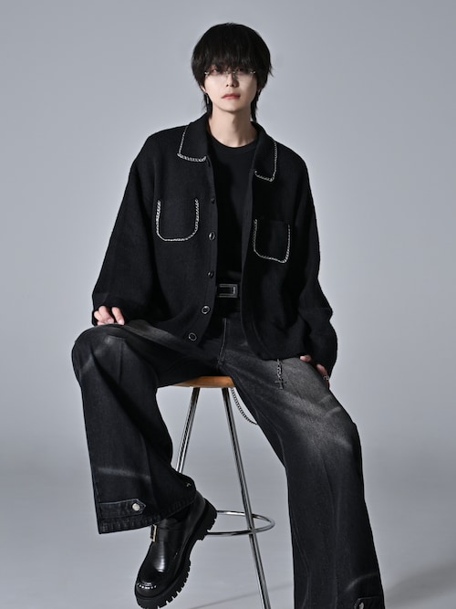 【超値下】AMIRI ブラック ボーンプリントVネック カーディガン L 超値下】AMIRI ブラック ボーンプリントVネック カーディガン L - メルカリ