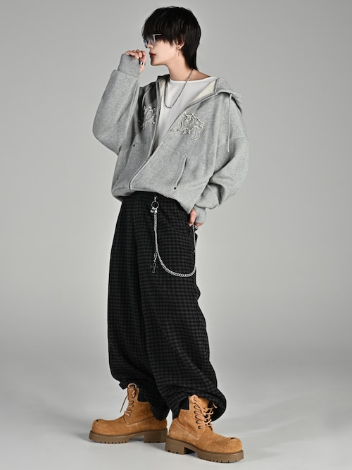 60s ユーロ ラインパンツ ドレス タキシード ワイドストレート スラックス TR w cloth basic wide straight pants / TRダブルクロスベーシック