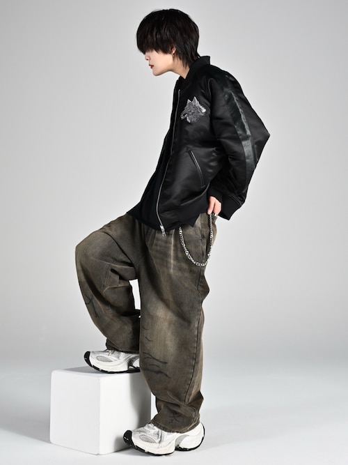 premium reversible suka jumper -wolf/flower- / プレミアム