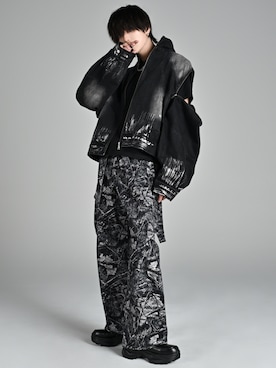 「アイテム（おもちゃ）」を使った、犬飼京 inukai keiさん（メンズ・183cm）の冬コーディネート