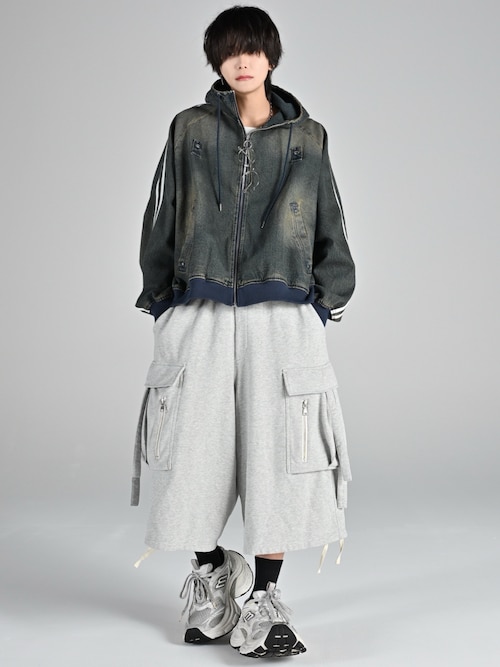 【ADRER】ラインスリーブトラックジャケット トラックパンツ 上下セット line sleeve track zip parker jacket / ラインスリーブトラック