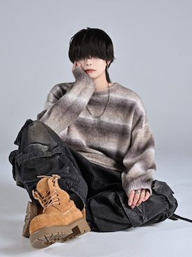 「アイテム（おもちゃ）」を使った、犬飼京 inukai keiさん（メンズ・183cm）の冬コーディネート