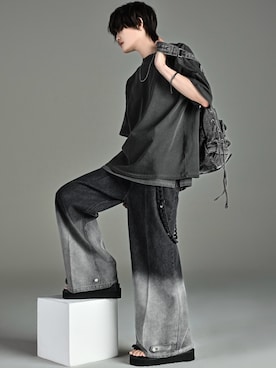 「DEVICE（デバイス）のアイテム」を使った、犬飼京 inukai keiさん（メンズ・183cm）の春コーディネート