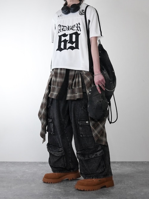 「ADRER（アドラー）のover size shirt parker / オーバーサイズシャツパーカー（シャツ/ブラウス）」を使った、犬飼京 inukai keiさん（メンズ・183cm）の春コーディネート