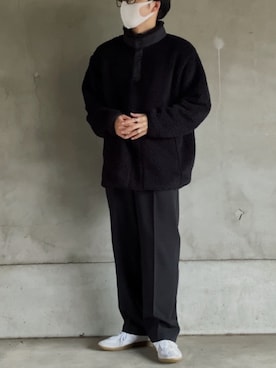 「コラボ」｜「アイテム（その他アウター）」を使った、taigaさん（メンズ・165cm）の秋コーディネート
