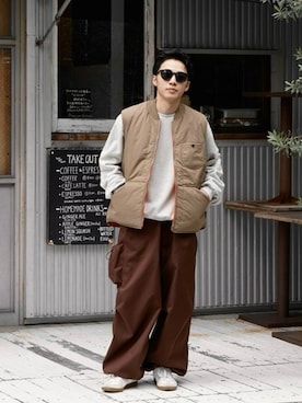 「GERMAN TRAINER（ジャーマントレーナー）の[ ジャーマントレーナー ] SC GERMAN TRAINER スニーカー（スニーカー、ホワイト系）」を使った、taigaさん（メンズ・165cm）の夏コーディネート