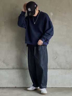 「アイテム（デニムパンツ、その他）」を使った、taigaさん（メンズ・165cm）の秋コーディネート