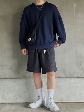「NIKE(ナイキ)のアイテム(ショルダーバッグ)」を使った、taigaさん(メンズ・165cm)の夏コーディネート