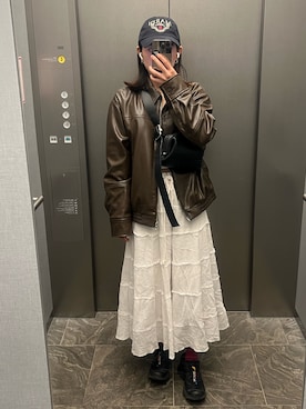 「Mardi Mercredi（マルディメクルディ）のアイテム」を使った、r27さん（レディース・160cm）の春コーディネート