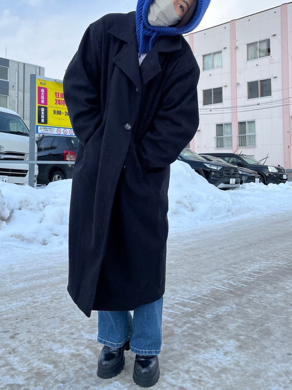 スタンドカラー3WAYロングコート【高身長向けTALLサイズ有】を使った  