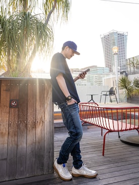 「RE:LORE（リロア）のアイテム」を使った、RE:LORE™さん（メンズ・178cm）の春コーディネート