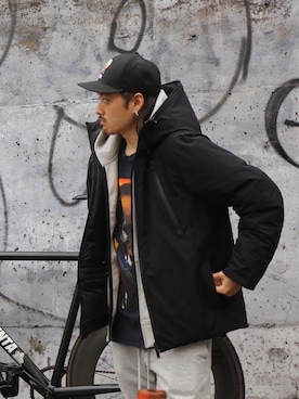 「RE:LORE（リロア）のアイテム（ダウンジャケット/コート）」を使った、RE:LORE™さん（メンズ・178cm）の冬コーディネート