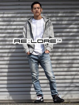 「Coming soon…」｜「アイテム（パーカー）」を使った、RE:LORE™さん（メンズ・178cm）の夏コーディネート