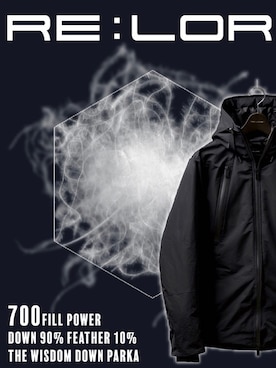 「RE:LORE（リロア）のアイテム（ダウンジャケット/コート）」を使った、RE:LORE™さん（メンズ・178cm）の冬コーディネート