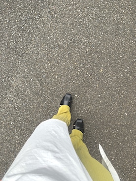 「DHOLIC（ディーホリック）のツイストスリットロングTシャツ（Tシャツ/カットソー、ホワイト系）」を使った、Peiさん（レディース・161cm）の夏コーディネート