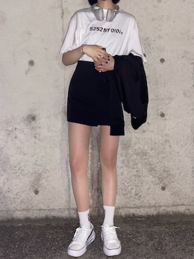 「NERDY（ノルディ）のアイテム（ジャケット/アウター）」を使った、173㎝のでっかい女さん（レディース・174cm）の夏コーディネート