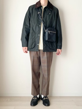 「ビットローファー」｜「アイテム（ブルゾン）」を使った、こんさん（メンズ・172cm）の冬コーディネート