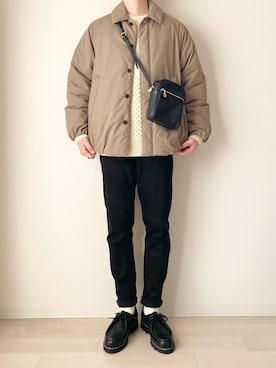 「Steven Alan（スティーブンアラン）のアイテム（ブルゾン）」を使った、こんさん（メンズ・172cm）の冬コーディネート