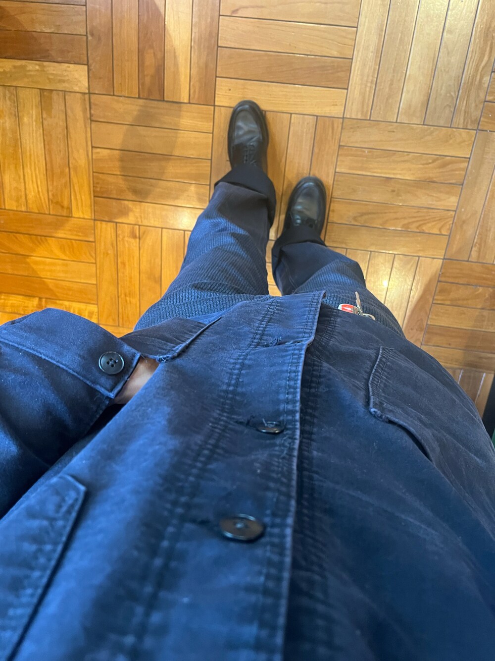 「French、black」｜「J.M. WESTONのアイテム（ドレスシューズ、ブラック系）」を使った、Taka_Koboさん（メンズ・165cm）の冬コーディネートの1枚目の写真