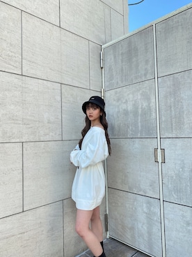 「ENVYM（アンビー）のアイテム（キャップ）」を使った、TSUBASAさん（レディース・154cm）の春コーディネート