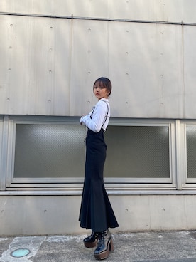 「モノトーン」｜TSUBASAさん（レディース・154cm）の冬コーディネート