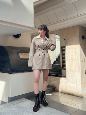 「ENVYM（アンビー）のアイテム（テーラードジャケット）」を使った、TSUBASAさん（レディース・154cm）の春コーディネート