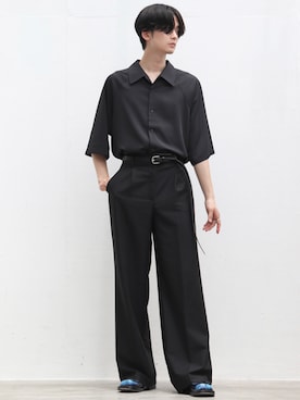 「ADER error（アーダーエラー）のアイテム（シューズ）」を使った、Fujino Masaruさん（メンズ・181cm）の夏コーディネート