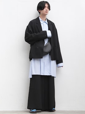 「ADER error（アーダーエラー）のアイテム（シューズ）」を使った、Fujino Masaruさん（メンズ・181cm）の秋コーディネート