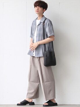 Fujino Masaruさん（メンズ・180cm）の夏コーディネート