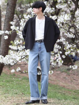 Fujino Masaruさん（メンズ・181cm）の春コーディネート