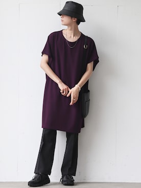 「YOAK(ヨーク)のアイテム」を使った、Fujino Masaruさん(メンズ・180cm)の夏コーディネート