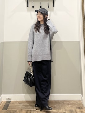 「SNAP_apart by lowrys」｜「アイテム（帽子）」を使った、miyuさん（レディース・154cm）の秋コーディネート