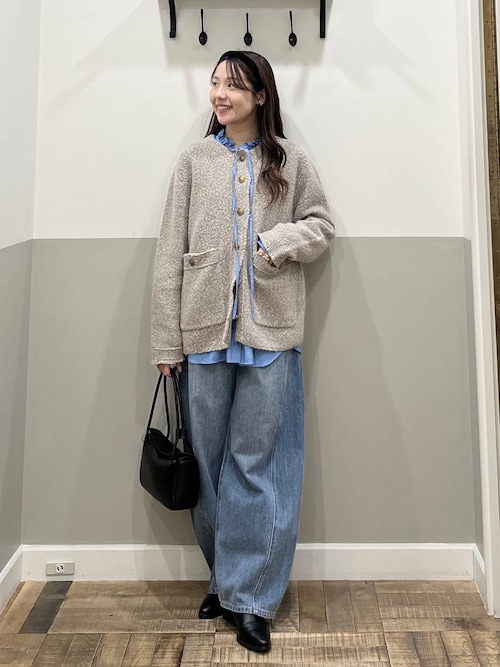 セール】【セットアップ対応】アンゴラウールツイードカーディガン