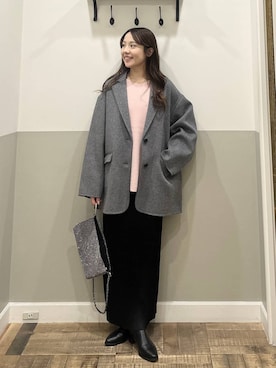 「SNAP_apart by lowrys」｜「アイテム（ジャケット/アウター）」を使った、miyuさん（レディース・154cm）の冬コーディネート